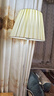 乐珊北欧简约节能布艺落地灯客厅书房酒店卧室床头装饰台灯落地立式灯 米黄色灯罩+三色变光12W+白杆 实拍图