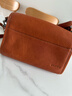 裘真信封包女链条斜挎单肩包休闲复古小包植鞣头层牛皮包包 焦糖色-中号 实拍图