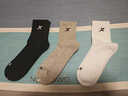 特步袜子男防滑减震跑步袜吸汗透气中筒款专业运动男袜抗菌防臭耐磨 黑白灰【升级款防滑跑步袜】3双 均码 实拍图