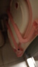 劳可里尼（NOCOLLINY）婴儿洗澡盆可折叠 儿童浴盆大号可坐可躺 宝宝洗澡桶新生儿童用品 【+10-悬浮垫】樱花粉+悬浮垫 实拍图