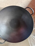 章丘手工铁锅农村柴火灶大铁锅无涂层老式不粘炒菜锅家用双耳炒锅 【免开锅】送铲+盖 45cm 实拍图