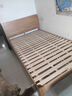 源氏木语橡木实木大板床日式卧室斜靠床现代简约小户型原木风双人床家用床 (高铺)原木色单床1.2*2m(不含垫) 实拍图