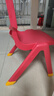 禧天龙家用加厚凳子椅子带靠背幼儿矮凳宝宝椅小板凳换鞋凳创意凳子 桃红色1只装【带防滑脚套】 实拍图