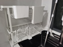积米 厨房沥水碗架家用台面置物架碗筷餐具架水槽洗碗池放碗碟收纳架 双层白色+刀架+筷子架+砧板架 实拍图