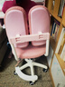 忆瞳儿童学习书桌椅套装 可升降带阅读书架多功能课桌椅家用写字桌 珍藏粉-环保抗醛【三层大书架】 实拍图