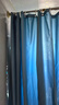 蓓柅酒店卫生间浴帘布纯色提花浴室帘套装洗澡隔断防水帘加厚淋浴挂帘 雾蓝色 宽180*高200cm 实拍图