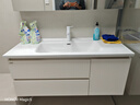 浪鲸浴室柜洗手盆柜组合陶瓷一体盆奶油风卫生间洗脸盆柜组合洗漱台 珍珠白|美妆镜柜120cm 实拍图