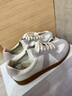 百丽（Belle）刘雯同款散文诗复古德训鞋女25简约情侣同款休闲鞋B0992AM5预售 【翟潇闻同款】灰色-女款 37 (235mm) 实拍图