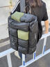 立正（Lezener）香港原创品牌防水大容量休闲旅行出差户外登山电脑双肩背包男女士 军绿色【原创设计师品牌】键盘格设计 实拍图