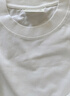 400g重磅纯棉短袖长袖男女T恤纯色厚实不透百搭宽松半袖打底衫QY 象牙白短袖 【重磅400G】 M 建议120-140斤 实拍图