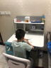 忆瞳儿童学习书桌椅套装多功能可升降中小学生桌椅子写字桌家用课书桌 青春灰-磁吸背板+三层书架 实拍图