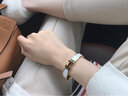 爱马仕（HERMES）手镯男女同款 经典珐琅手链窄款手环男女同款 送男七夕情人节礼物 白色  金色 扣 PM 16.8cm 实拍图