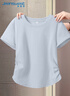 真维斯（JEANSWEST）短袖t恤女装夏季2025新款纯色正肩抽皱收腰半袖甜辣修身短款上衣 实拍图