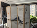 祥朗实木屏风隔断玄关现代简约可移动折叠家用遮挡帘客厅新中式推拉 上善若水 2米高X0.5米宽一扇 实拍图