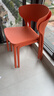 铜强餐椅椅子塑料家用网红餐厅加厚简约现代北欧书桌靠背椅化妆餐桌椅 橘色 整装发货加强加厚 实拍图