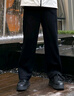 森马休闲裤男发热抑菌针织卫裤宽松直筒裤2025冬季新款长裤子百搭 黑色90001 2XL 实拍图