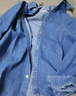 顶峰保罗（Dingfengbaoluo）牛仔长袖衬衫男士春秋季港风痞帅休闲宽松冬天衬衣外套CS1深蓝M 实拍图