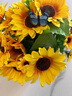 赟娅向日葵假花仿真花摆设客厅餐桌花艺摆件家居装饰塑料花束绢花盆栽 大向日葵+草编篮 实拍图