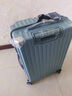 左汀行李箱铝框拉杆箱加厚结实抗压旅行箱登机箱大容量学生密码箱皮箱 浅灰蓝 26英寸 ，适合5-7天中长途旅行 实拍图