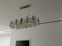 普亿照明（PUYI）客厅灯水晶吊灯大气轻奢客厅吊灯水晶灯广东中山灯具套餐三室两厅 圆形 直径80cm（全光谱） 全光谱LED光源 实拍图