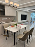 林氏家居岩板餐桌家用小户型饭桌子客厅轻奢长方形餐桌椅子全套LS663R1 超级爆款|餐桌+百搭椅*4 1.4米 实拍图