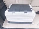悦卡后备箱收纳箱车载储物箱车用折叠整理箱户外露营置物箱汽车用品 【升级款加厚】中号40L双盖白银 实拍图