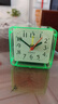 闹钟时尚简约宿舍床头神器迷你小闹钟家用儿童创意可爱便宜时钟表 绿色+5号电池 实拍图