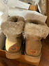 TGS UGG桑坡2025冬季新款短筒厚底牛角一粒扣雪地靴羊皮毛一体保暖女棉鞋 厚底栗色 【脚胖脚宽建议大一码】 37 实拍图