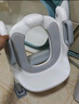 世纪宝贝（babyhood）儿童马桶辅助器 宝宝阶梯架坐便圈扶手架座便器 PU软坐垫 奶白灰 实拍图