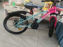 凤凰山地自行车男女变速山地车碟刹青少年儿童自行车学生单车 星际 蓝玫【单速+辐条轮】 20寸【适合125-160cm】 实拍图