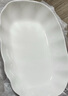 荷叶鱼盘家用蒸鱼陶瓷盘子菜盘2025年新款高级感轻奢洋气陶瓷鱼盘 纯白 26.5cm 10.5英寸荷叶鱼盘【2只装】 实拍图