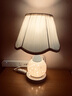双韵唯简约欧式卧室床头灯家用浪漫温馨结婚礼物喂奶可调光遥控陶瓷台灯 米白色 按钮开关 实拍图