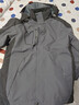 JEEP SPIRIT吉普冲锋衣男秋冬夹克防风外套三合一户外连帽登山服 灰色 4XL 实拍图