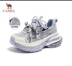 骆驼（CAMEL）银月户外复古老爹鞋厚底休闲鞋 L24A255753W 灰/蓝/白(透网) 38 实拍图