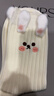京东京造女士袜子女夏季立体动物少女中筒袜休闲袜 单双 白色小兔 22-24CM 实拍图