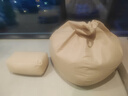 海诗圣堡懒人沙发可睡可躺独立内胆豆袋榻榻米创意阳台休闲单人懒人椅窝窝 卡其色送脚踏抱枕 儿童款适合90-100身高 仅布套 实拍图