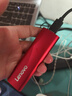 联想（Lenovo）2TB 移动硬盘固态(PSSD) ZX1 Type-c USB3.1双接口 读速560MB/s 手机直连 电脑 红色 实拍图