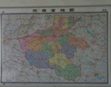 河南省地图 地图挂图 大尺寸1.5米*1.1米 无拼缝 办公室、会议室挂图挂画背景墙面装饰 郑州 洛阳 实拍图