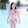 佑游儿童游泳衣女童泳装游泳馆女孩连衣裙公主游泳五件套32623粉色2XL 实拍图
