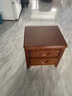 【免安装】实木床头柜出租房用储物柜新中式经济型家用床边小柜子 胡桃色【加厚实木】50厘米 实拍图