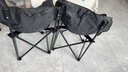 户外折叠椅月亮椅便携钓鱼凳子户外懒人椅导演椅沙滩椅摆摊 加大月亮椅【黑色】 实拍图