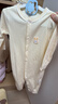 婧麒（JOYNCLEON）婴儿连体衣春秋装新生儿衣服纯棉睡衣男宝宝套装哈衣爬服 纯黄色胸标兔连体衣 73cm 实拍图