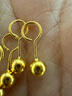 行金银中黄金耳饰999足金光珠黄金耳钉女七夕情人节生日礼物送老婆送女友 光面耳钉 约0.5g 多退少补 实拍图