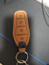 索日比亚迪byd宋pro钥匙套真皮唐dm汉f3 max宋plus s6元ev2速锐包壳扣 D款【智能四键】疯马皮咖啡棕 实拍图