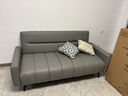 新款钢琴键猫爪皮折叠沙发多功能直排布艺网红懒人出租房小沙发床 【猫爪皮】浅灰色 钢琴款 140cm 含扶手不送抱枕 海绵款 实拍图