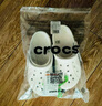 卡骆驰（CROCS）洞洞鞋贝雅卡骆班轻便耐磨一脚蹬休闲鞋|205089 白/深蓝-126 36 /37(220mm) 实拍图