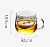富光花茶杯 男女士茶水分离杯子 双层办公泡茶玻璃杯带把高硼硅水杯 实拍图