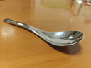 广意 316L不锈钢勺子汤勺汤匙调羹搅拌勺加大加厚圆底饭勺2件套GY8549 实拍图