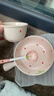 草莓陶瓷碗勺家用高颜值米饭碗少女心甜品碗釉下彩餐具套装 【3件套】浅粉草莓手柄碗+碗+勺 实拍图