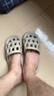 乐拖浴室速干凉拖鞋男夏镂空漏水厚底洗澡情侣居家拖鞋  浅咖40-41 实拍图